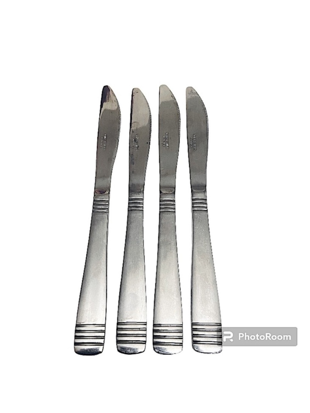 Gibson Vintage Palmore Stainless Silverware Four Piece Preowned Knife Set Home.
